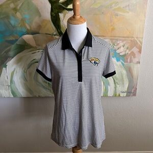 NFL Jaguars Nike Golf Polo Shirt striped - fitted - large women’s
